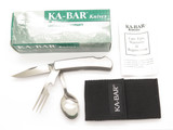 Vtg Ka-Bar 1300 Stainless 3.75" Hobo Fork Spoon Folding Knife