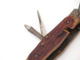 Vintage 1950s PIC Japan Bone Handle 4.62" Camping Multi Tool Hobo Camp Knife