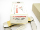 Vtg 1980 Case XX Texas Lockhorn Folding Hunter Lockback Knife & Box