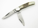 Vtg Parker Edwards Jacksonville Damascus Stag 2 Blade Folding Pocket Knife