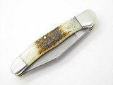 Vtg Parker Edwards Jacksonville Damascus Stag 2 Blade Folding Pocket Knife