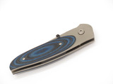 CRKT 8002 Viele Wasp 4.25" Blue Black Micarta Liner Lock Folding Pocket Knife