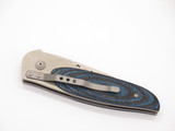 CRKT 8002 Viele Wasp 4.25" Blue Black Micarta Liner Lock Folding Pocket Knife