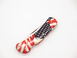 Vintage Camillus NY USA 3.25" NRA American Flag Lockback Folding Pocket Knife