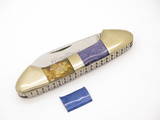Vtg 80s Parker Custom Seki Japan 4.62" Bone Canoe Excalibur Folding Pocket Knife
