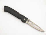 Vtg Beretta Airlight Seki Japan 4.25" Black Handle Lockback Folding Pocket Knife