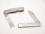 Vintage Imperial USA BSA Boy Scouts 3.5" Fork Knife Spoon Utensil Mess Kit