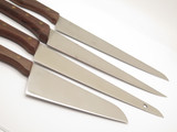 Vintage Mid Century Asashi Japan Wood Handle Kitchen Cutlery Chef Knife Set of 4