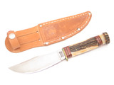 Vintage Marbles Gladstone Hubertus Solingen Stag Hunting Woodcraft Fixed Knife
