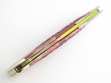 Case XX 6111 1/2 Cheetah Spectrum Rainbow Scroll Swing Guard Folding Knife