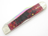Case XX 6111 1/2 Cheetah Spectrum Rainbow Scroll Swing Guard Folding Knife