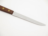 Vintage Japan 7.87" Wood Handle Japanese Stainless Serrated Steak Knife 12 Pack
