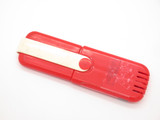 Vintage 1980s Alpha Seki Japan 6.75" Compact Red Camping Can Opener Fixed Knife