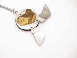 Vtg 1970s Rostfrei Seki Japan Round Keychain Folding Pocket Knife