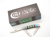 Colt Exotic Series CT569 3.5" Turqoise Stockman Folding Pocket Knife