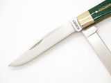 Vtg Hornet Power-X Gasoline Sinclair Dino 4.12" Green Bone Folding Pocket Knife