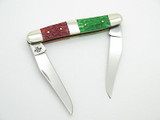 2013 Case XX Muskrat Folding Pocket Knife Christmas Jigged Candy Cane Bone
