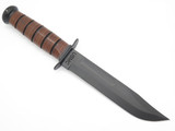 Ka-Bar 1217 USA Marine Combat USMC Leather Handle Survival Fixed Blade Knife