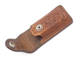 Vtg '80s Liberty USA 499350 Brown Leather 4.37" Lockback Folding Knife Sheath