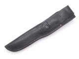 Vintage Buck 102 Woodsman 8.5" Black Leather Fixed Blade Knife Flap Sheath