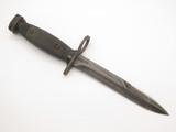 Vintage Gen Cut USA M7 Bayonet Black Fixed Blade Survival Knife & Scabbard