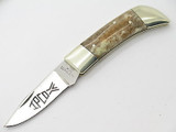 Vtg Parker Seki Japan IPCO 440 Stainless Folding Pocket Knife Bone Handle