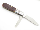 Vtg 1970s Boker USA Tree Brand 493 2 Blade Barlow Folding Pocket Knife