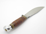 Boker Solingen Germany 159 Fixed Blade Hunting Bowie Knife & Leather Sheath