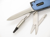 Gerber Fit Flashight 4" Blue Screwdriver Multi Tool Folding Knife