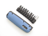 Gerber Fit Flashight 4" Blue Screwdriver Multi Tool Folding Knife