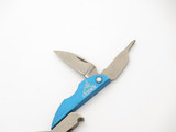 Vintage Gerber Total Eclipse 2" Blue Multi Tool Scissors Folding Pocket Knife