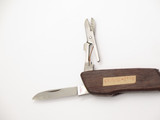 Vintage 1960s P-708/RB Seki Japan Wood 8.37" Desk Letter Opener Folding Knife