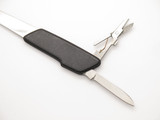 Vtg 70s P-708B Seki Japan Synthetic Black 8.37" Desk Letter Opener Folding Knife