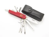 Vintage 1980s Rostfrei Japan 3.62" Red Multi Tool Folding Pocket Camp Knife