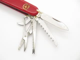 Vintage 1980s Rostfrei Japan 3.62" Red Multi Tool Folding Pocket Camp Knife