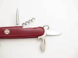 Vtg 1970s HQ Japan 3.75" Red Handle Multi Tool Folding Pocket Camp Knife