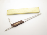 Vintage 1960s P-708/RA Seki Japan Wood 8.37" Desk Letter Opener Folding Knife