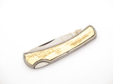 Vintage '80s 3.37" Seki Japan Stainless Deer Lockback Folding Pocket Knife