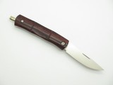 2010 Mcusta 152 Take Seki Japan AUS-8 Red Bamboo Folding Pocket Money Clip Knife