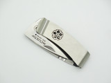 2010 Mcusta Seki Japan Kamon 82 Kikyo Crest AUS8 Money Clip Folding Pocket Knife