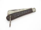 Vintage 1944 Camillus USCG Q5 USA 4.375" Wood Folding Sailor Rope Pocket Knife