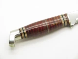 Boker USA Tree Brand 155-5 Fixed Blade Hunting Knife & Leather Sheath