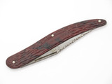 Vintage Colonial USA 5" Red Black Handle Folding Pocket Fish Knife