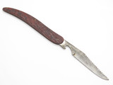 Vintage Colonial USA 5" Red Black Handle Folding Pocket Fish Knife