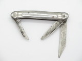 Vintage Imperial Prov RI 3.25" Metal Handle Folding Stockman Knife