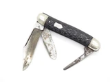 Vintage 1946-1956 Imperial Prov RI 3.5" Black Handle Folding Stockman Knife