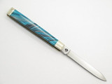2001 Case XX 3185 Doctor Folding Pocket Knife Exotic Blue Turquoise Swirl