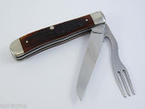 1999 Case XX 6254 Brown Bone Hobo Trapper Folding Pocket Knife With Tin
