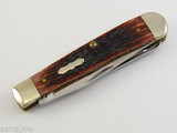 2005 Case XX C Platts Sons 6254 Walnut Bone Trapper Folding Pocket Knife