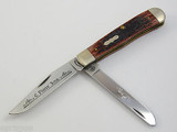 2005 Case XX C Platts Sons 6254 Walnut Bone Trapper Folding Pocket Knife